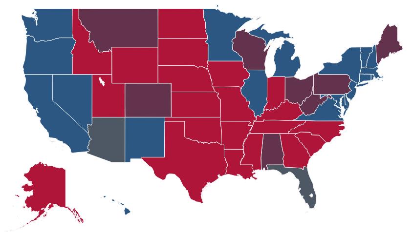Republican gain (3) Republican hold (6) Election not yet called (4) Snapshot of 2018 Midterm Elections: Republicans maintain the majority in the Senate Composition of the 116th Senate map *Sen.