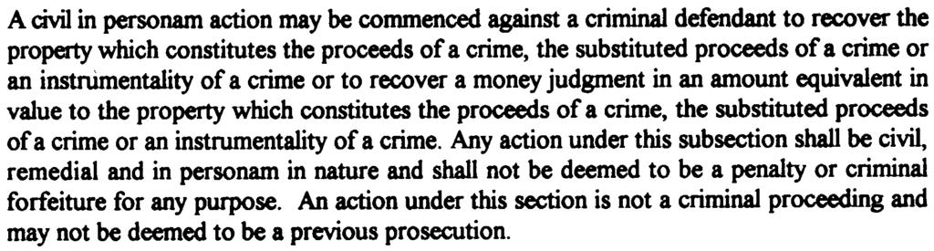 property which constitutes the proceeds of a crime, the substituted proceeds of a crime or an