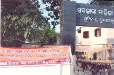 Banners on National Voters Day were affixed at conspicuous and