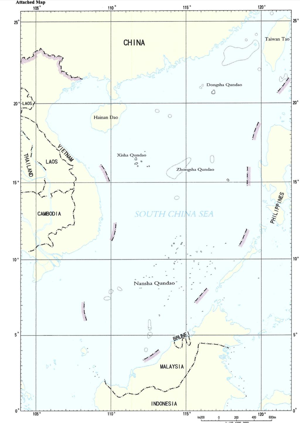 Boston University Center for the Study of Asia 6 Figure 1: Map of the Nine-Dash Line Source: Communication from China to the United Nations dated