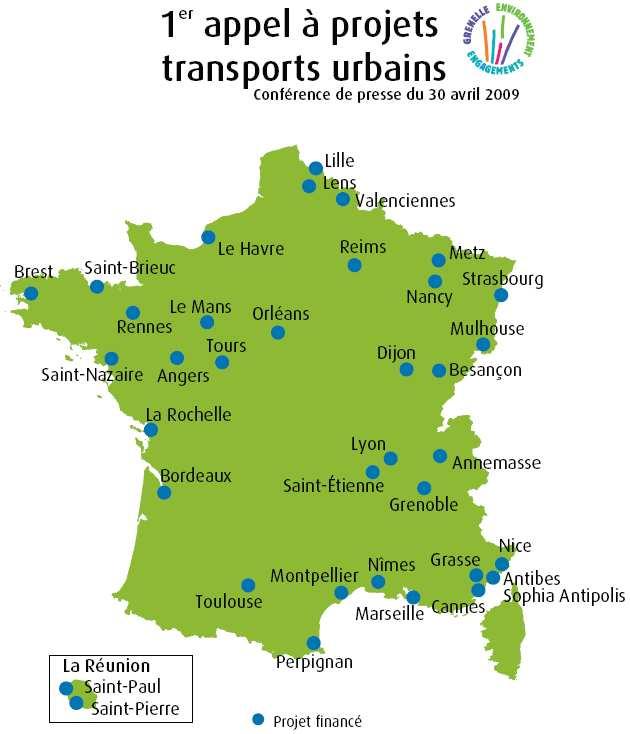 Urban Infrastructures and Urban Transports The aim is to bring urban collective guided transport from 329 km to 1 800 within 15 years. Cost estimation: 18 billion, Ile-de-France excepted.