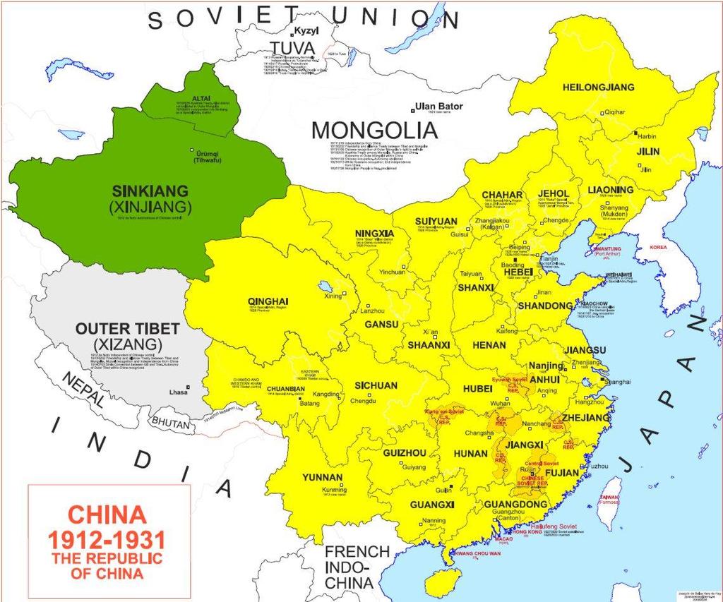17 Current State of the Nation of China It is the year 1931, and China is basically in a state of civil war between the CCP and the KMT, while simultaneously only just coming out of the end of