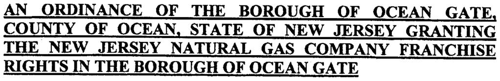 Exhibit A ORDINANCE # 547-10 AN ORDINANCE OF THE BOROUGH OF OCEAN GATE. CO~TY OF OCEAN.