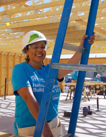 ALL Women Build print materials produced by Habitat Tucson including posters, event brochures, & official event t-shirt available, at the Women Build event in a high-traffic area (may choose to use
