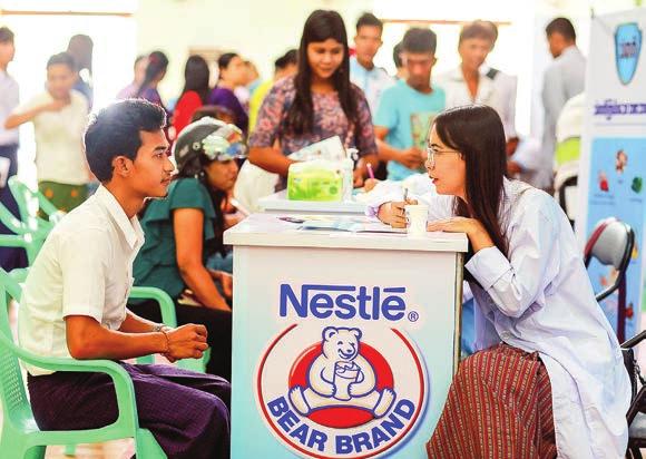 11 Nestlè continues its campaigns to fight against iron deficiency in Myanmar NESTLÈ, the world s leading food and drink company, continues its awareness raising campaigns in some big cities in
