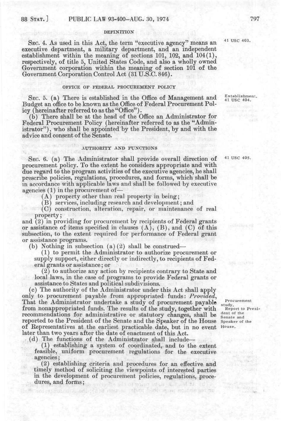 88 STAT. ] PUBLIC LAW 93-400-AUG. 30, 1974 797 DEFINITION SEC. 4.