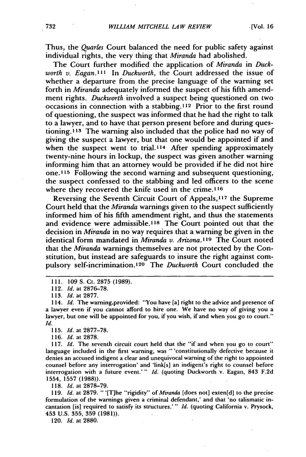 William Mitchell Law Review, Vol. 16, Iss. 3 [1990], Art. 7 WILLIAM MITCHELL LAW REVIEW -[Vol.