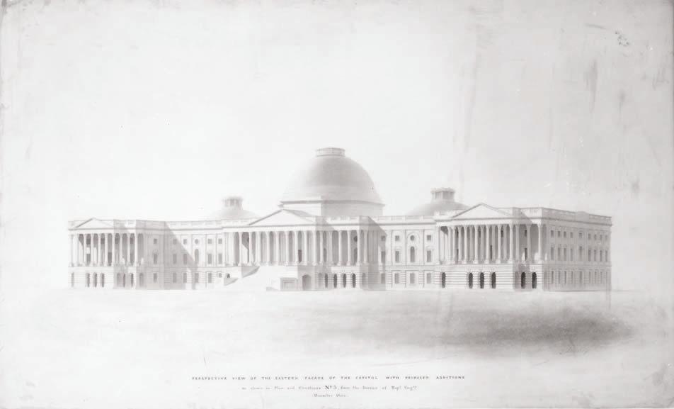 PLATE 140 PERSPECTIVE FOR CAPITOL EXTENSION, BY BUREAU OF TOPOGRAPHICAL ENGINEERS.