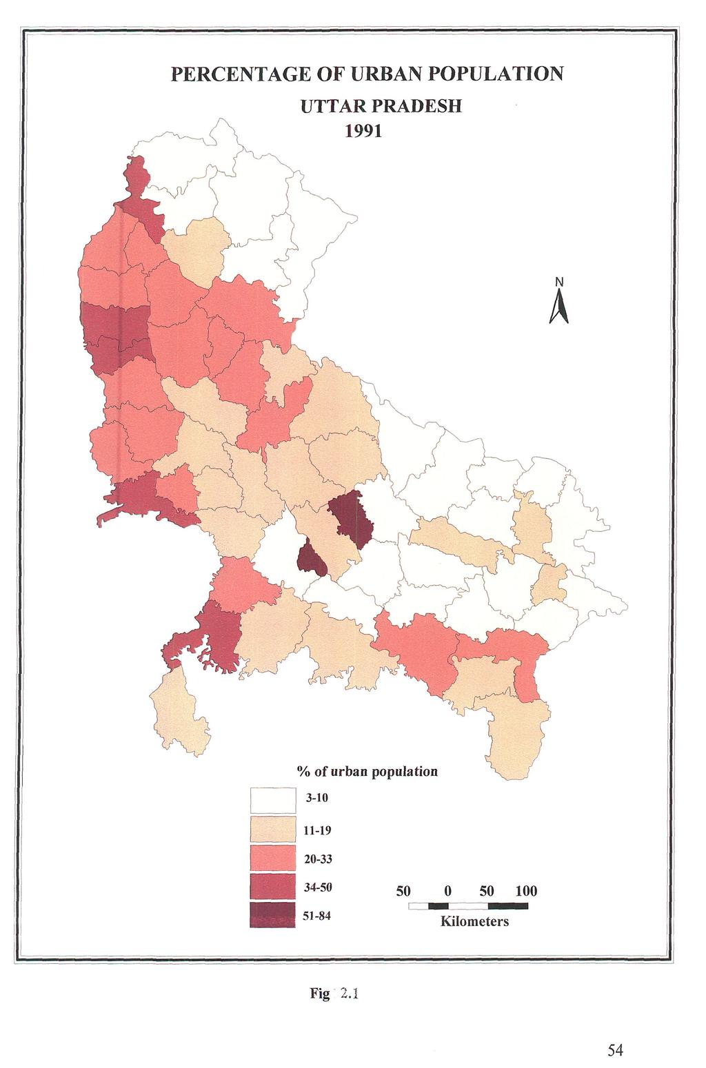 PERCENTAGE OF URBAN POPULATION UTTAR PRADESH % of urban