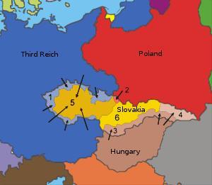 Sudetenland in Czechoslovakia Hitler