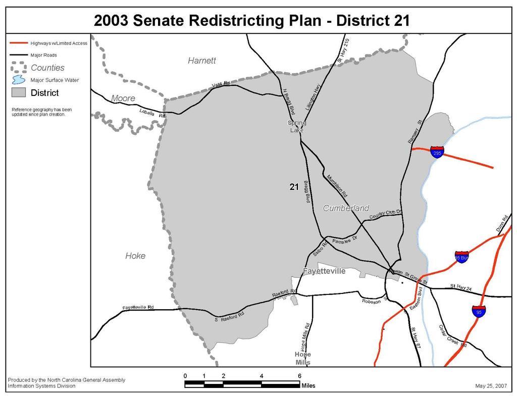 - 26 - In the 2003 plan drawn by the General Assembly, the