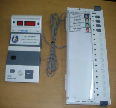 CHAPTER 4 ELECTRONIC VOTING MACHINES (EVMS) Introduction to EVMs The EVM consists of two units namely the Ballot Unit and the Control Unit which are inter-connected by means of a cable.