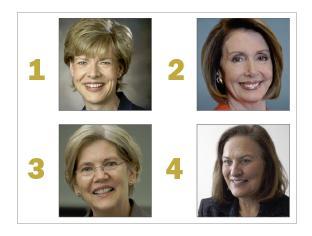 Which one is Elizabeth Warren, the new senator from Massachusetts?