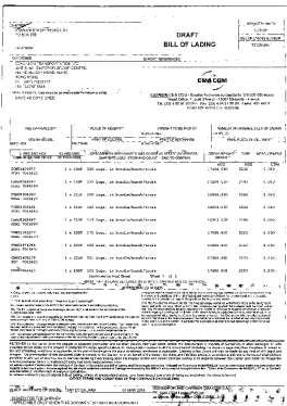 Bill of Lading-CMA CGM Declared as i) LOGS In B.