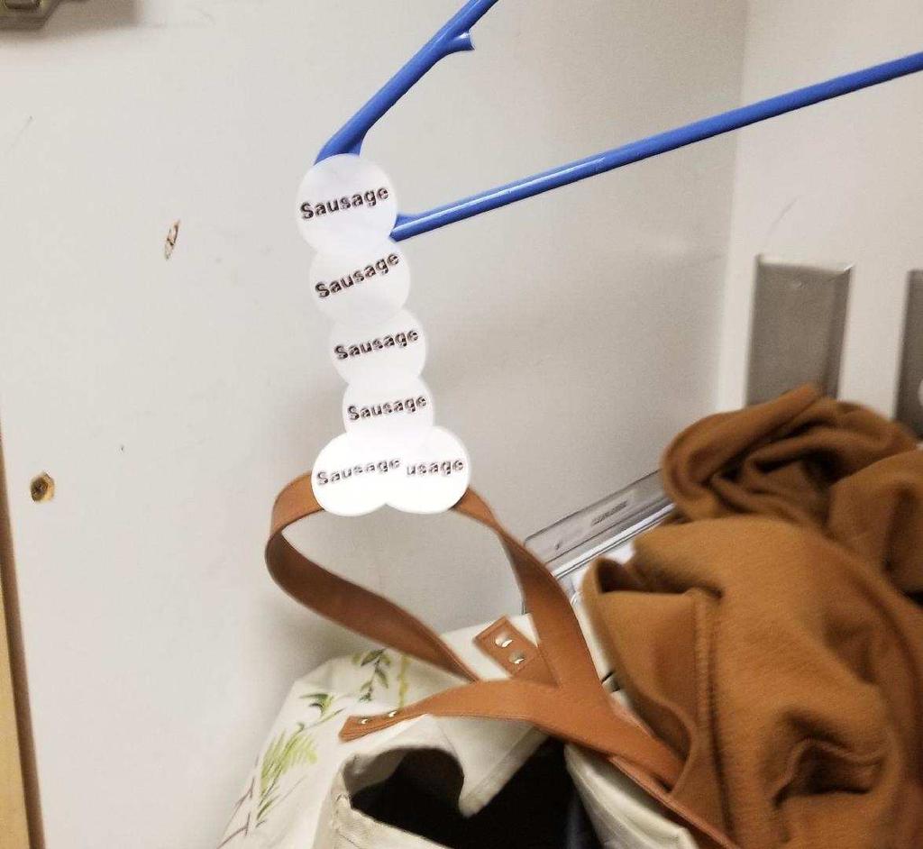 . Last week the co-worker fashioned an improvised image of a McPenis and stuck it to Ms. Harrison s back while she was working, then followed Ms.