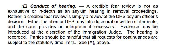 After the Interview If they do not pass the interview, and want to continue the case: Ask for Immigration Judge Review a short hearing in which the judge will question the asylum seeker about their