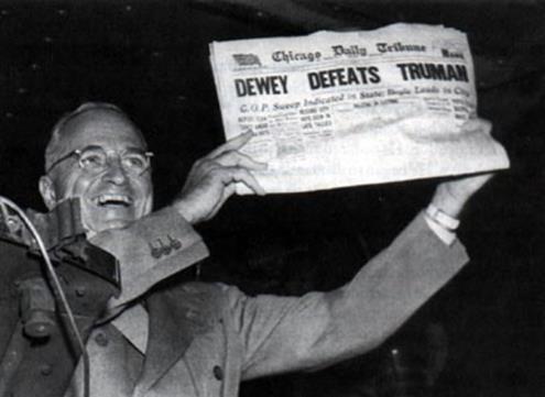on communism Thomas Dewey of New York Truman wins the