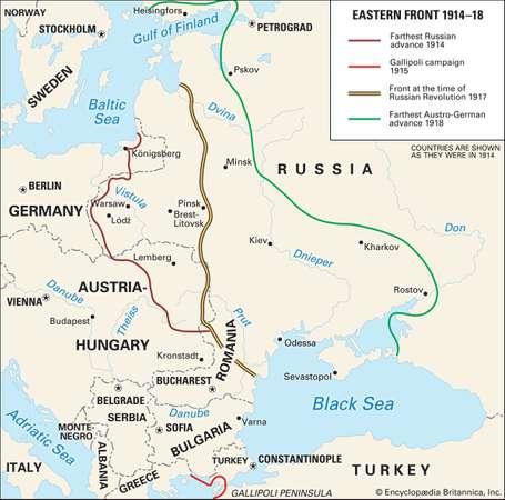 Russian Strategic Goals in North-East Destruction of German rule in East Prussia and of Austrian rule in