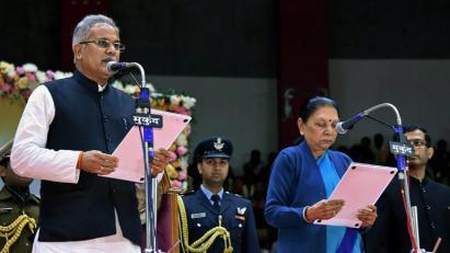 Bhupesh Baghel was sworn in as the third Chief Minister of Chhattisgarh on December 17 Governor, Anandiben Patel administered the oath of office to the leader He replaces BJP s Raman Singh, the