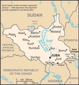 Country Background South Sudan, located in East-Central Africa, is bordered by Sudan in the North, Ethiopia in the East, and Uganda and Kenya in the South.