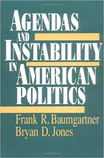 Agendas and Instability in American politics Baumgartner and Jones (1993) The authors analyze five major subsystems over a