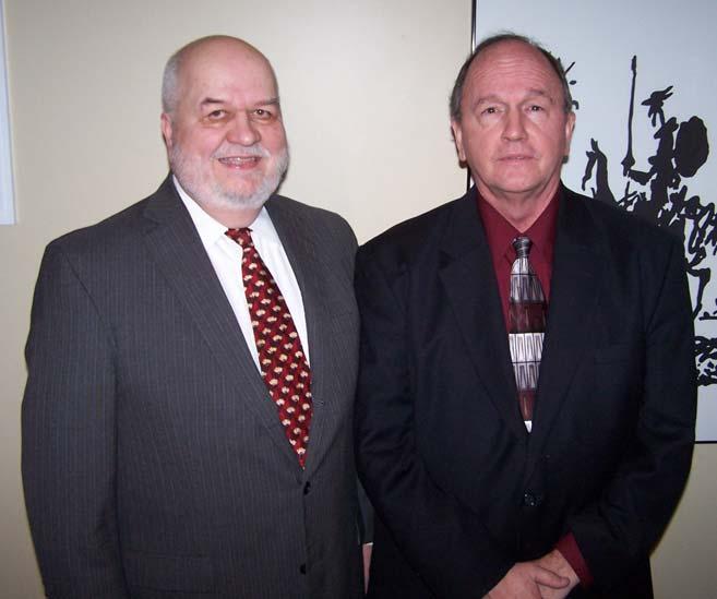 Ambassador Miles, shown here with CSS Director and LU Professor Stephen Bowers, was born in Arkansas and grew