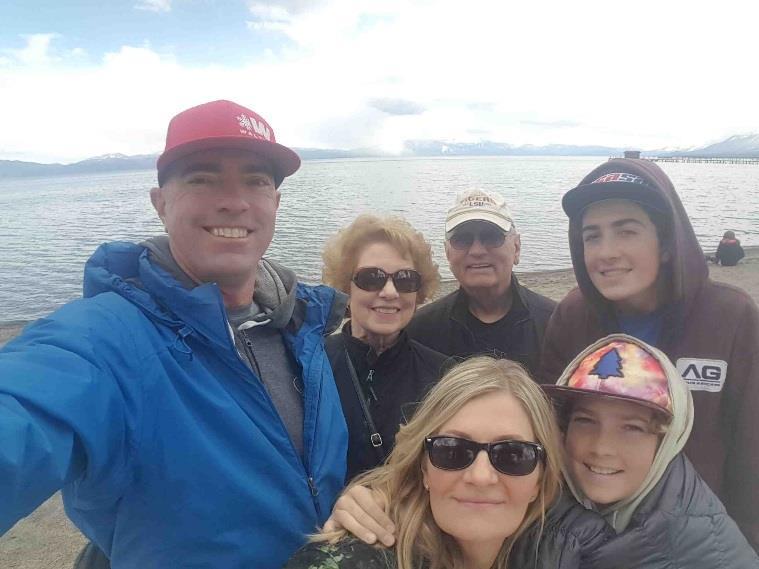 ROTARIANS OUT AND ABOUT DAVE and TERRI HALL sent along a photo of some familiar family faces during a visit with family members at Lake Tahoe.