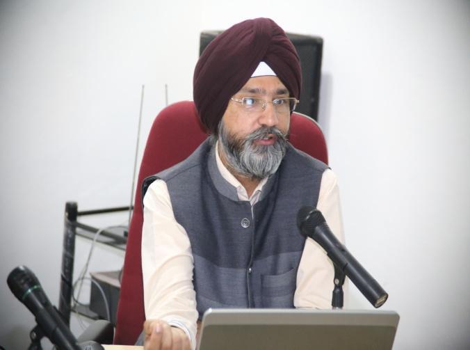Dr. Parvinder Singh Arora, Central Project Coordinator, High Court of H.P., addressing participants during Sessions. Sh. Yash Pal Sharma, Project Manager & Sh.