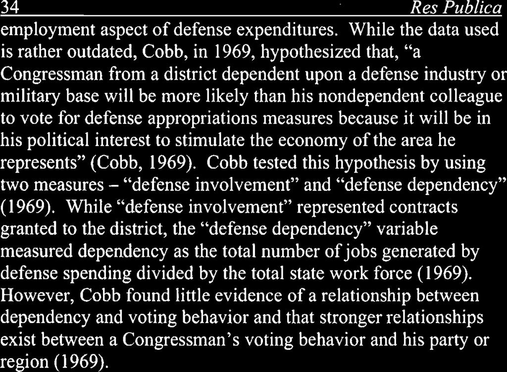 34 Res Publica employment aspect of defense expenditures.