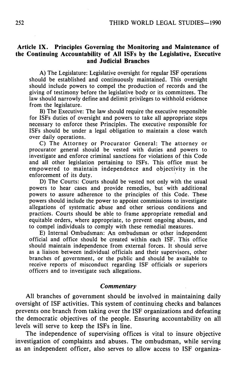 THIRD WORLD LEGAL STUDIES-1990 Article IX.