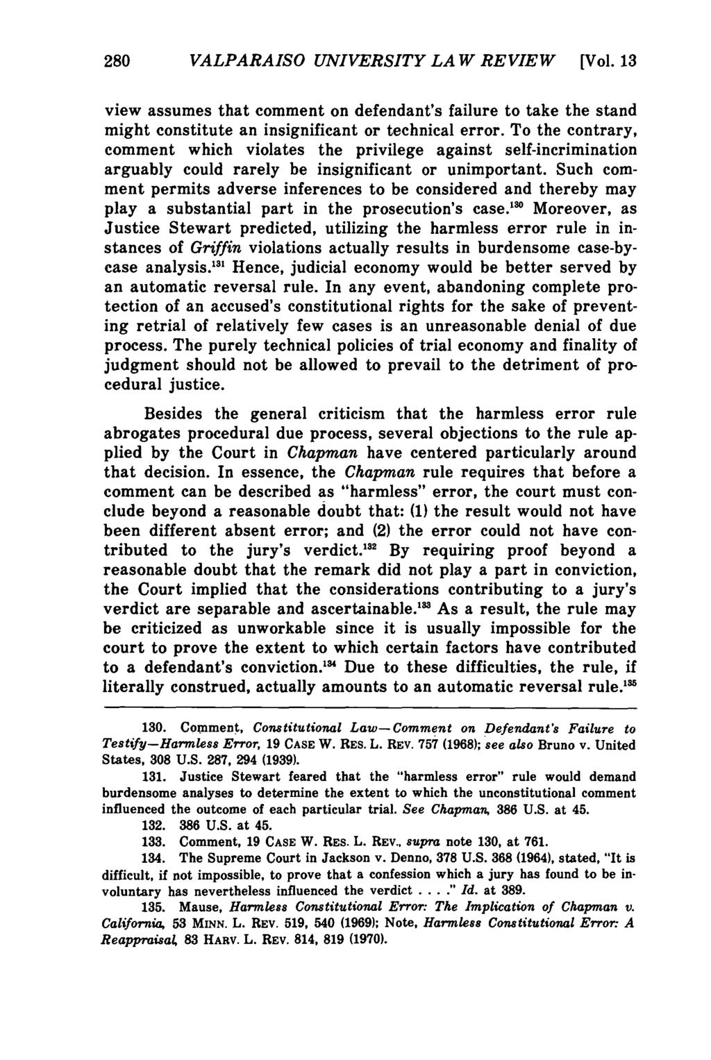 Valparaiso University Law Review, Vol. 13, No. 2 [1979], Art. 3 280 VALPARAISO UNIVERSITY LA W REVIEW [Vol.
