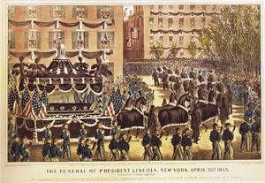 Funeral of President Lincoln, New York, April 25, 1865 by Currier & Ives Funeral of President Lincoln, New York, April 25, 1865 by Currier & Ives The death of President Lincoln caused a vast