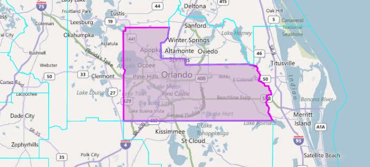 Cent-28: No More than 2.5 Senate districts, 8 House districts, and 3 Congressional Districts in Orange County Description: Orlando needs the 2.5 Senate Districts to which we are entitled, not more.