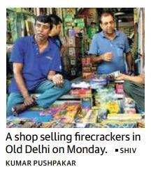 Page-1- SC bans sale of crackers in Delhi Will be in place till November 1 The Supreme Court on Monday suspended the sale of firecrackers in Delhi and NCR till November