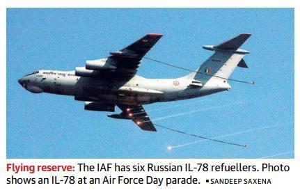 Continue Page-10- Mid air refuelling feat by IAF For the First time, an IL 78 refueller aircraft of the Indian Air Force on Thursday carried out air