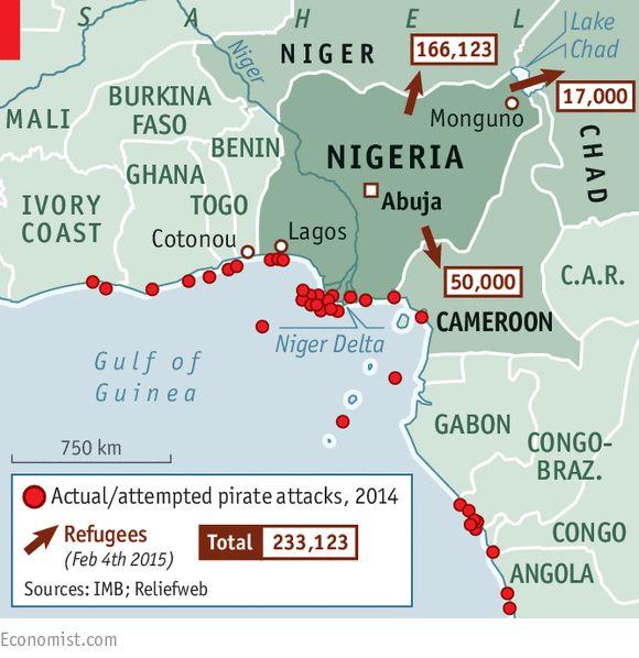B. THE CAUSE OF PIRACY IN THE GULF OF GUINEA Eight oil states that lie on the coast of the Gulf of Guinea in West Africa, combined possess 10% of all oil reserves worldwide.