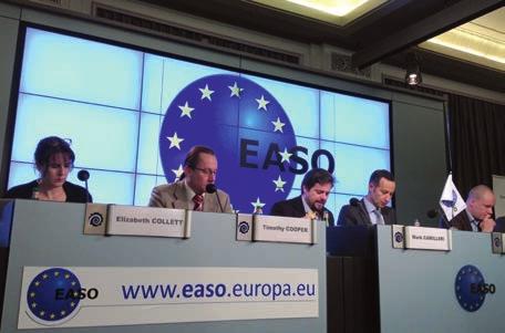 26 Splošno letno poročilo urada EASO za leto 2014 organizacija za migracije (IOM). Redno je izmenjaval stališča s Svetom Evrope in organizacijo IOM ter prispeval k njunemu delu.