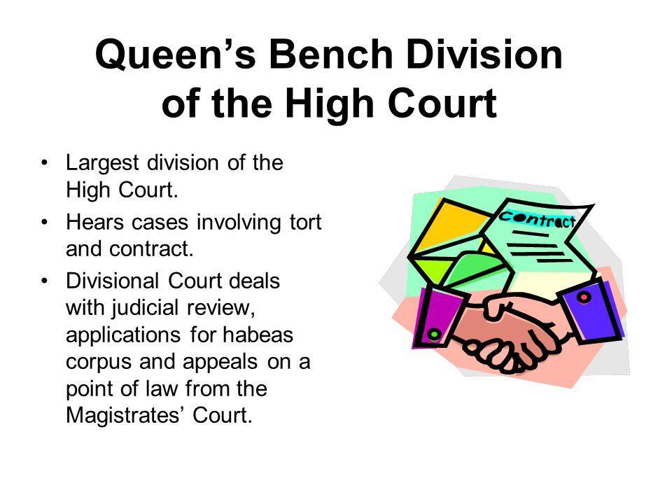 The Queen s Bench Division. The QBD is the largest of the three divisions and is headed by its President- Lord Chief Justice.