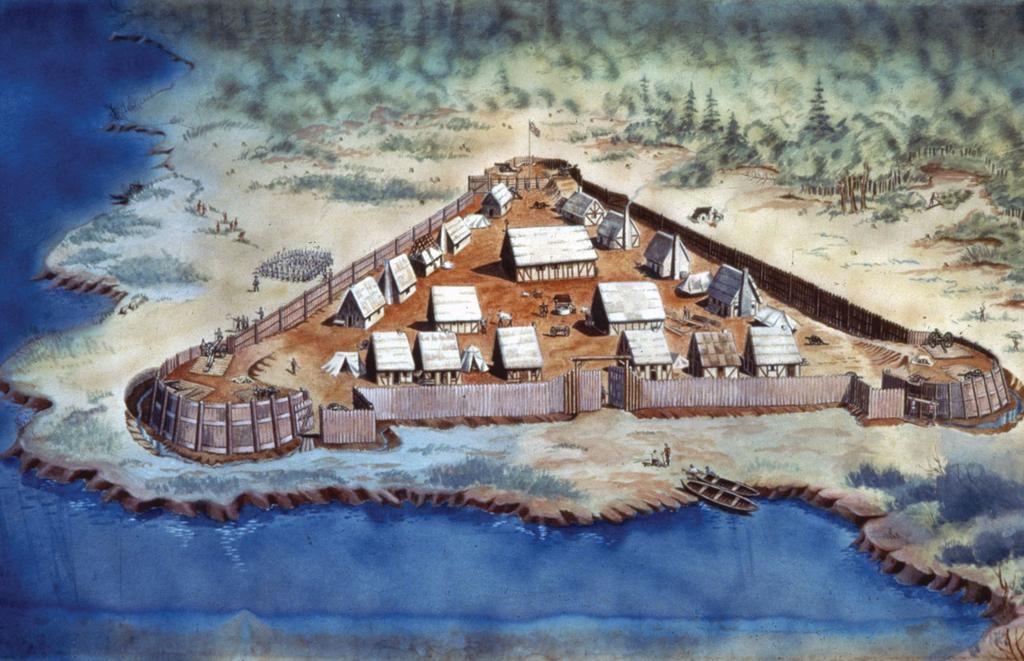 rendition of the first English settlement,