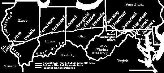 Congress authorized the National Road in 1811 which ran from Cumberland, Maryland to Vandalia, Illinois by 1839 Effective for helping settling to the