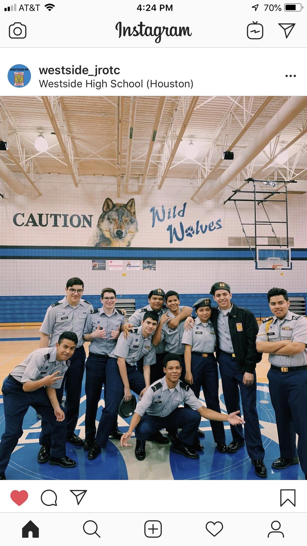 Our Wolves received the highest score in the District out of all of HISD s seventeen JROTC high school programs.