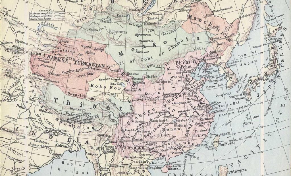 Above A map of the Chinese Empire and