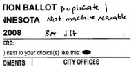 Election Night Form Checklist