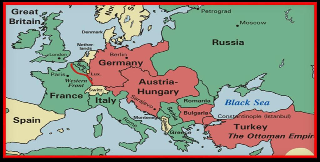 The Allied Powers Britain, Russia, France, Italy and Japan.