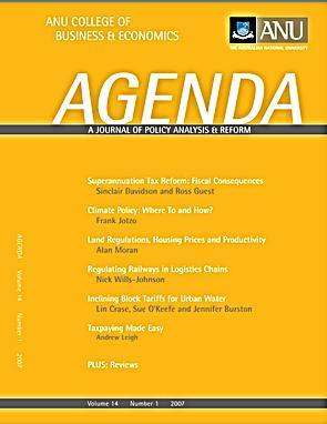 Agenda is the quarterly journal of the College of Business and Economics, ANU.