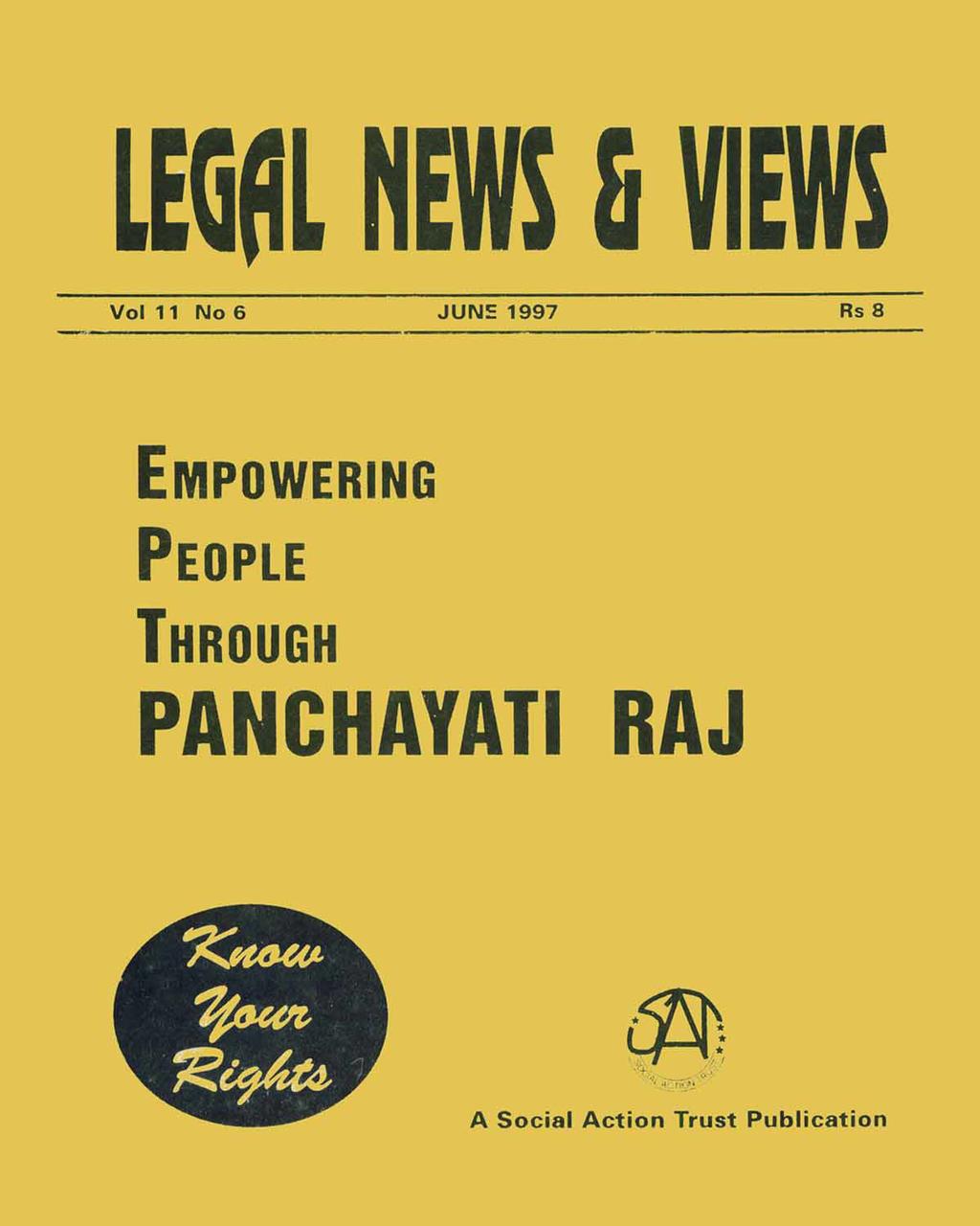 Vol 11 No 6 JUNE 1997 Rs 8 EMPOWERING PEOPLE