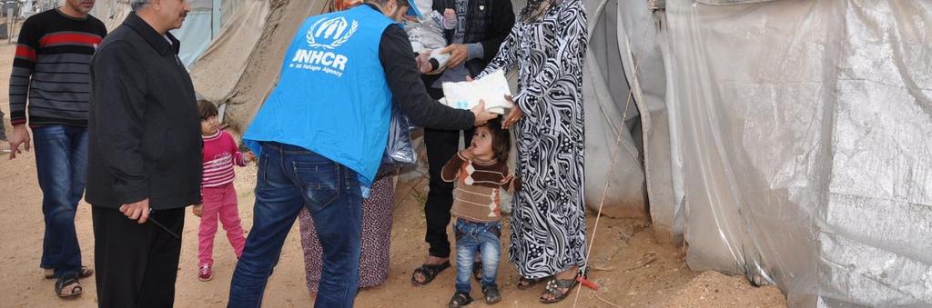 provided to 875,313 Syrian refugees. Overall, 67 per cent of the total Syrian refugees and IDPs identified for UNHCR winter support have received assistance.
