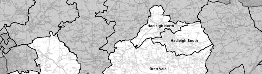 Central and South Babergh Ward name Number of