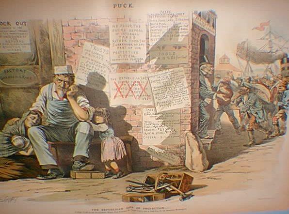 1888 Puck Magazine cartoon about American businessmen