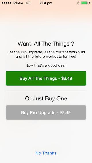 All The Things As the next step in trying to increase revenue I added All The Things as an in app purchase option.